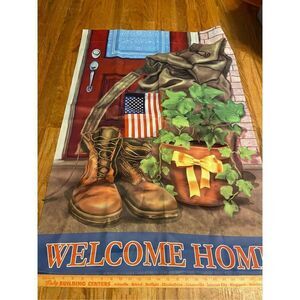 Welcome home military hero full‎ sized flag 29x39”